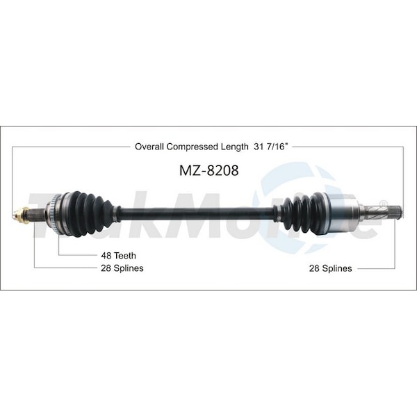 Surtrack Axle Cv Axle Shaft, Mz-8208 MZ-8208 - main